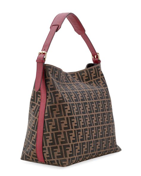 fendi zucca print large canvas hobo bag|fendi zucca 197 price.